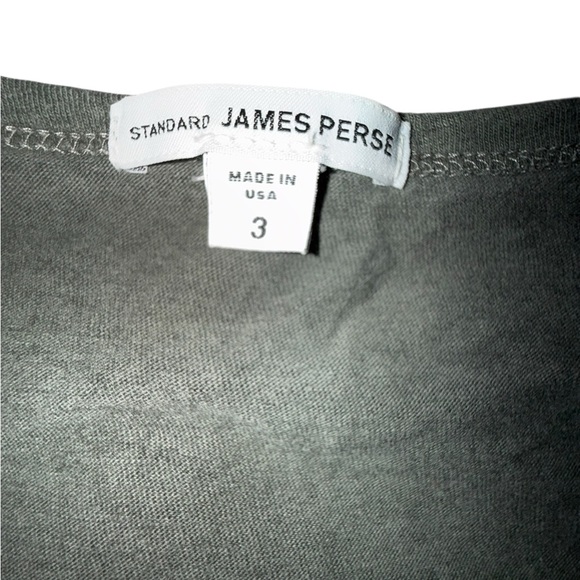 James Perse Gray and Brown Striped Short Sleeve Tee Size 3 - Picture 5 of 6